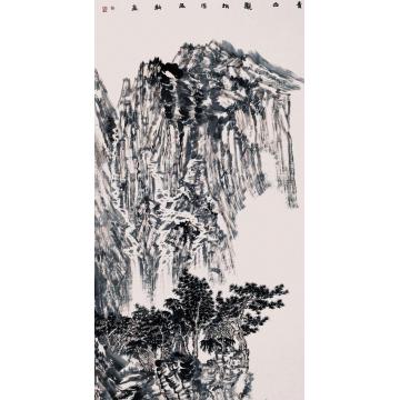陈风新国画山水青山观松图字画之家