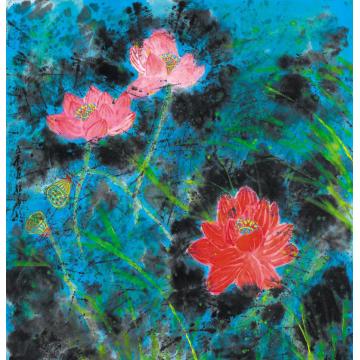张金玲国画花鸟荷花世界系列之二字画之家