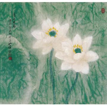 张金玲国画花鸟荷花系列·清凉世界字画之家