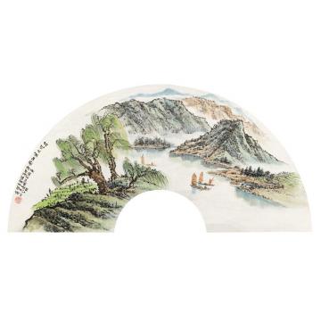 韦远柏国画山水春风又绿江南岸字画之家