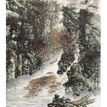 韦远柏国画山水大字河悠悠岁月字画之家
