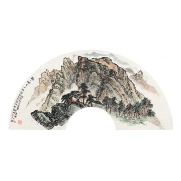 韦远柏国画山水扇面山水字画之家