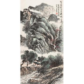 韦远柏国画山水苍山雨后分外娇娆字画之家
