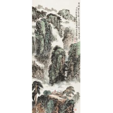 韦远柏国画山水黄狮寨宝书峰字画之家