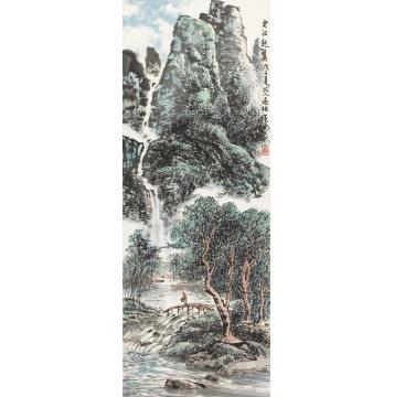 韦远柏国画山水老汉赶集字画之家