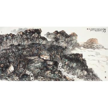 刘思东国画山水松涛云烟字画之家