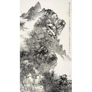 刘思东国画山水居山晨烟字画之家