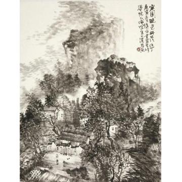 刘思东国画山水家园晓色字画之家