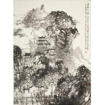 刘思东国画山水青龙山之雾字画之家