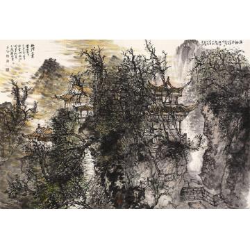 刘思东国画山水林烟山寨字画之家