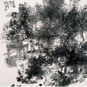 刘思东油画风景庭院深深字画之家