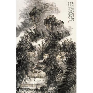 刘思东国画山水家园晓色字画之家