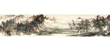 刘思东国画山水云山诗意图字画之家
