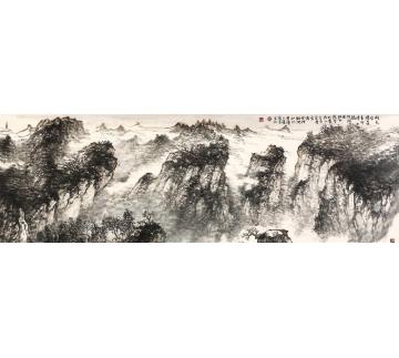 刘思东国画山水问天台观景字画之家