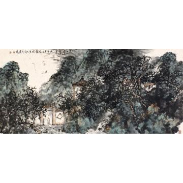 刘思东国画山水居山叠翠图字画之家