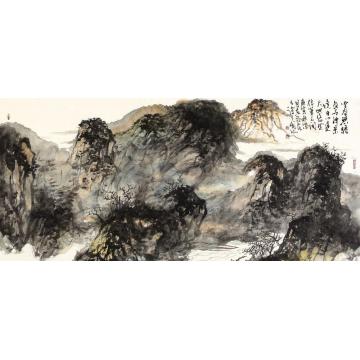 刘思东国画山水空谷无语字画之家