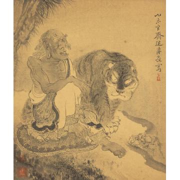 巨建伟国画人物虎依图字画之家