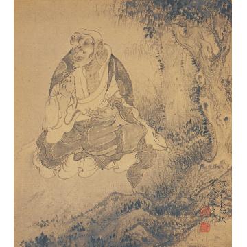 巨建伟国画人物罗汉图字画之家