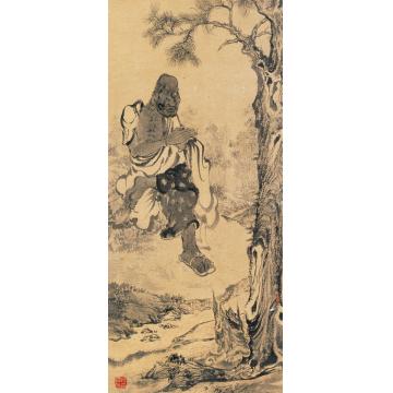 巨建伟国画人物合十图字画之家