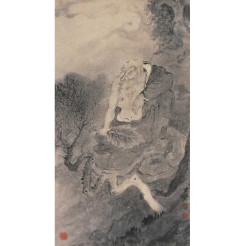巨建伟国画人物寿考图字画之家