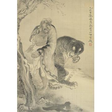 巨建伟国画人物休憩图字画之家