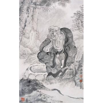 巨建伟国画人物待龙图字画之家