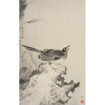 巨建伟国画花鸟启喜图字画之家