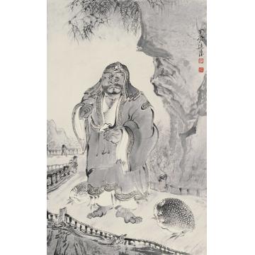 巨建伟国画人物双蟾图字画之家