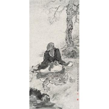 巨建伟国画人物清蝉图字画之家
