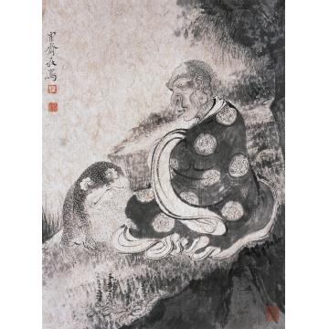 巨建伟国画人物说法图字画之家