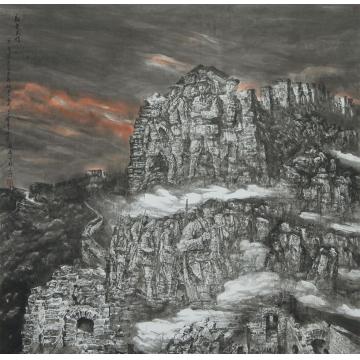 祁海峰国画人物红色太行字画之家