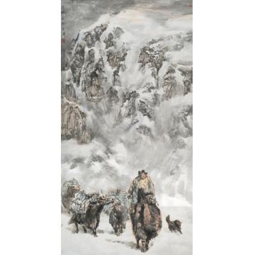 祁海峰国画人物迁徙字画之家
