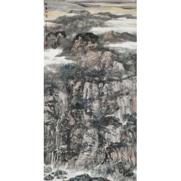 祁海峰国画山水山青水长字画之家
