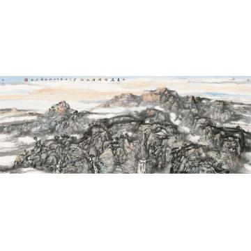 祁海峰国画山水上善若水润泽太行字画之家