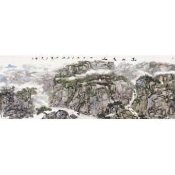 祁海峰国画山水溪山高远字画之家