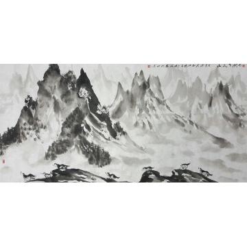 王久斌国画山水七剑下天山字画之家