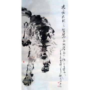 王久斌国画动物狼性法则字画之家