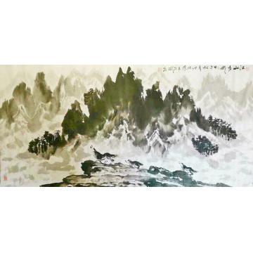 王久斌国画动物江山如此多娇字画之家
