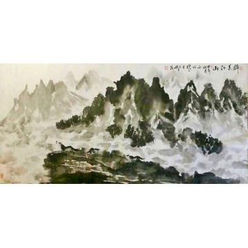 王久斌国画山水醉美江山字画之家