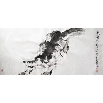 王久斌国画动物亮剑字画之家