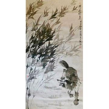 王久斌国画动物清风徐来字画之家