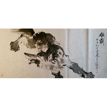 王久斌国画动物雄霸四尺字画之家
