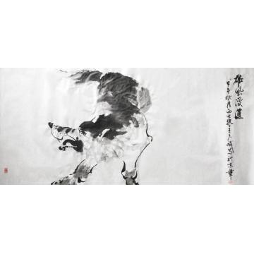 王久斌国画动物雄风漫道字画之家