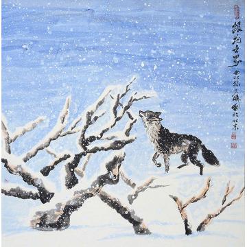 王久斌国画动物银花世界字画之家