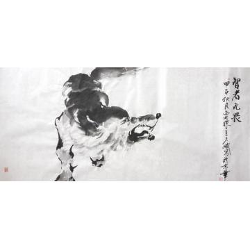 王久斌国画动物智者无畏字画之家