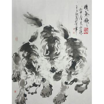 王久斌国画动物精气神字画之家
