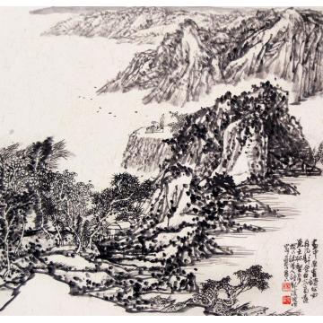 杨凌波国画山水画中原有诗字画之家