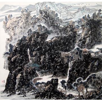 杨凌波国画山水山景002字画之家