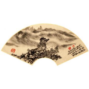 杨凌波国画山水云尽处字画之家