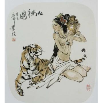 何业琦国画动物山神图字画之家